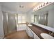Bright bathroom with double sinks, separate shower and soaking tub at 13509 Dunes Dr, Carmel, IN 46032