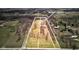 Expansive aerial view showcasing a vast property with distinct land parcels and a serene pond at 15123 E 196Th St, Noblesville, IN 46060