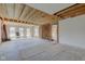 Spacious room with large windows showcasing the unfinished potential with framing exposed and unfinished flooring at 15123 E 196Th St, Noblesville, IN 46060