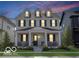A two-story brick home with a covered front porch, columns, and lovely curb appeal at 15304 Fairlands Dr, Westfield, IN 46074