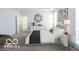 This spacious main bedroom features modern décor and furnishings at 15304 Fairlands Dr, Westfield, IN 46074