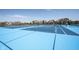 Bright blue community tennis courts with well-maintained nets, perfect for a match, with neighborhood homes in the background at 15304 Fairlands Dr, Westfield, IN 46074