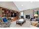 Spacious living room with custom built-ins and a cozy fireplace feature at 1621 Rosebud Ln, Greenwood, IN 46143