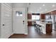 Open-concept kitchen showcasing an island with barstool seating and modern design at 181 Cline St, Westfield, IN 46074