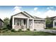 Charming single-story home featuring a covered porch, attached garage, and landscaped front yard at 19574 Boulder Brook Ln, Westfield, IN 46074