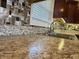 Granite countertop and backsplash with a stainless steel sink at 204 W Pullman St, Waldron, IN 46182