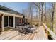 Spacious outdoor deck with seating, perfect for enjoying the surrounding nature at 534 1/2 Amos Dr, Zionsville, IN 46077