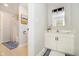 Bathroom featuring a white vanity and shower/tub at 534 1/2 Amos Dr, Zionsville, IN 46077