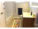 Clean bathroom with tub and shower at 5582 E State Road 144, Mooresville, IN 46158