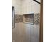 Shower nook with black trim surrounded by mosaic tile at 5603 S Randolph St, Indianapolis, IN 46227