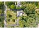 Aerial view of the home surrounded by lush trees and greenery, showcasing its private setting at 6980 N Pennsylvania St, Indianapolis, IN 46220