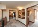 Finished basement showing a bar pass-through to a game room with a pool table and stone fireplace at 8331 Lookout Ct, Indianapolis, IN 46217