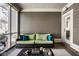 Outdoor patio features comfortable wicker seating with decor and a view to backyard at 13018 Deerstyne Green St, Carmel, IN 46032