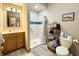Well-maintained bathroom featuring a tiled shower and modern fixtures at 3040 Old Morgantown Rd, Martinsville, IN 46151