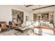 Bright living room with hardwood floors, designer furniture and an open floorplan at 3787 Cherwell Dr, Zionsville, IN 46077