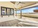 Covered patio overlooking a field with views of a neighboring community at 3787 Cherwell Dr, Zionsville, IN 46077