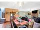 Spacious dining area with a view to the kitchen and living room at 4590 Turkey Track Rd, Martinsville, IN 46151
