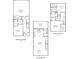 Detailed floor plan showcasing the layout of the home's lower, main, and upper levels at 477 Mariposa Trl, Carmel, IN 46032