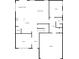Detailed floorplan showcasing the layout of the kitchen, living spaces, and garage on the lower level at 649 Washington St, Fortville, IN 46040