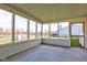 Enjoy the outdoors from this screened porch, overlooking the backyard and shed at 6843 Long Run Dr, Indianapolis, IN 46268