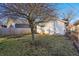 Backyard view showcasing a detached garage, providing private outdoor space and additional storage options at 741 N Linwood Ave, Indianapolis, IN 46201