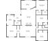 Detailed floor plan showcasing the layout of the house including living spaces, bedrooms, bathrooms, and kitchen at 7816 E St Joseph St, Indianapolis, IN 46219