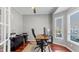 Home office with hardwood floors and a window view of the outdoors at 10145 Northwind Dr, Indianapolis, IN 46256