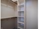 Spacious walk-in closet featuring built in storage and hanging rods at 12348 Seaway Cir, Indianapolis, IN 46236