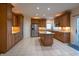 Spacious kitchen with stainless steel appliances and center island at 12348 Seaway Cir, Indianapolis, IN 46236