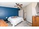 Spacious bedroom featuring a wood look floors and a ceiling fan at 1269 Frogs Leap, Cicero, IN 46034