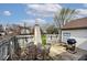 Relaxing back deck with outdoor seating and grilling area, surrounded by a wooden fence at 1378 Millridge Dr, Greenwood, IN 46143