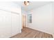 This bedroom features a closet and a window at 1521 Lawton Ave, Indianapolis, IN 46203