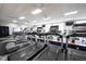 Modern gym featuring treadmills, elliptical machines, and free weights at 16164 Loire Valley Dr, Fishers, IN 46037
