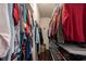 Organized walk-in closet with shelving, hanging rods, and ample storage space for clothing and accessories at 16164 Loire Valley Dr, Fishers, IN 46037