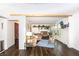 Open-concept living room with hardwood floors, comfortable seating, and seamless flow to other spaces at 3335 Woodcrest Ct, Columbus, IN 47203
