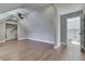 Spacious attic featuring wood floors and easy access to other areas of the home at 4140 Sagewood Ct, Greenwood, IN 46143