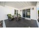 Covered patio with outdoor seating and view of backyard at 4347 Westminster Pl, Columbus, IN 47201