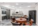 Stylish basement bar area featuring modern cabinets, shelving, and seating for entertainment at 4491 N 75 W, Franklin, IN 46184