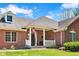 Inviting front porch of brick home at 4491 N 75 W, Franklin, IN 46184