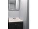 Bathroom with a new vanity and an updated sink at 611 Della Rd, Columbus, IN 47203