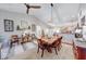 Bright dining area with open layout to kitchen, perfect for entertaining guests at 8318 Golden Ridge Ln, Indianapolis, IN 46237