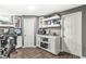 Office space with a built-in workstation and additional storage at 8759 Buttonbush Cir, Plainfield, IN 46168