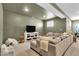 Finished basement featuring a comfortable seating area and a cozy beanbag chair at 11367 Zanardi Ct, Zionsville, IN 46077