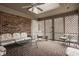 Sunroom with brick walls, brick floors, and lattice screens for natural light and ventilation at 11691 Diamond Pointe Ct, Indianapolis, IN 46236