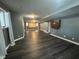 Spacious finished basement with media area is ready for entertaining and relaxation at 1258 Soaring Eagle Dr, Greenwood, IN 46143