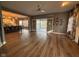 Open-concept living room, connecting kitchen, sunroom, with lots of natural light and space at 1258 Soaring Eagle Dr, Greenwood, IN 46143
