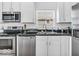 Charming kitchen features stainless steel appliances, white cabinets, and modern fixtures at 251 Hendricks Pl, Indianapolis, IN 46201