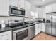 Well-equipped kitchen with stainless steel appliances and white cabinets at 251 Hendricks Pl, Indianapolis, IN 46201