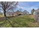Spacious backyard featuring well-maintained lawn and mature trees at 3505 Ralston Ave, Indianapolis, IN 46218