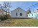 Exterior shot of the home's back and yard with chainlink fence at 3505 Ralston Ave, Indianapolis, IN 46218
